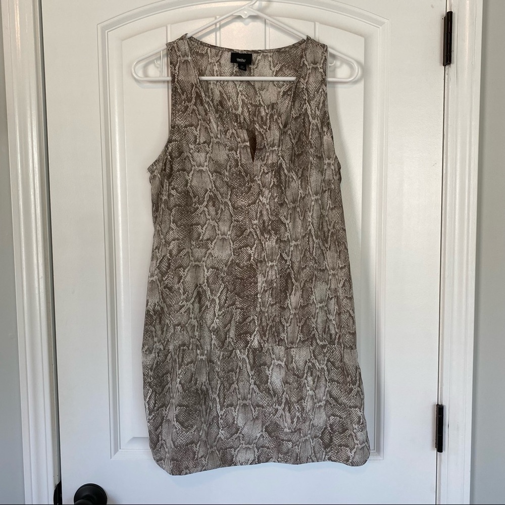 Mossimo Gray Snake Print Long Tank Size Small